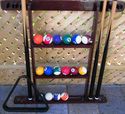 Complete Billiards Pool table Balls Cue's Mounting