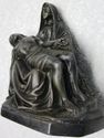 Antique Mother Mary Mourning Jesus Christ  Body Br