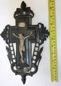 Old Antique Jesus Christ Wood Crucifix Cross Silve