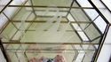 L Vintage Glass Mirrored Curio Cabinet Brass Jewel