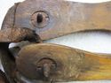 Rustic Primitive Antique Pair Wooden Ice Skates w 