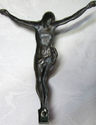 Antique Bronze Holy Christ Corpus Figurine Signed 