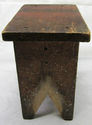 Sweet  Antique Foot Milking Stool Farm Bench Wood 