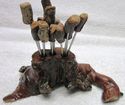 Stunning Real Briar Wood Stump Wood Hors d'oeuvre 