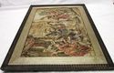 Antique Art Old Tapestry Painting Framed Wall Hang