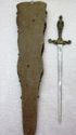 Rare Vintage Soldier Sword Letter Opener Wall Hang