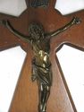 Antique Jesus Christ Crucifix Cross Holy Water Fon