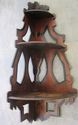 Antique 3 Tier Interior Corner Shelf Vintage Art&C