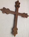 ExLg Old Antique Crucifix Wood Ornate Cross Corpus