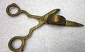 Old Antique Brass Scissors Style Shape Candle Snuf