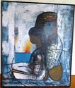 Superb Modern 1960s Era Art Painting  Canvas Portr