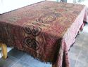 HUGE Antique TABLE CLOTH Cover Kashmir Paisley Pia