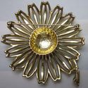 Large Vintage Flower Brooch Signed Sarah Coventry 