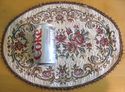 " Vintage Italian Gold Brocade Doily Doiley Rug Ta