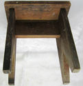 Sweet  Antique Foot Milking Stool Farm Bench Wood 