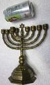 Stunning Antique Brass Chanukah Menorah Hanukkah 9