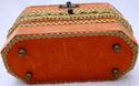 Vintage 1950s Womens Embellished Wood Box Purse wi