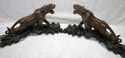 Stunning Vintage Wild Panthers Cats Animal Stature