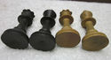 Vintage Staunton Style Wood CHESS & Checker Set In