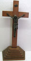 Antique Religious Cross Crucifix  Bronze Corpus Ch