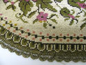 Gorgeous Vintage Italian Gold Brocade Doily Rug Ta