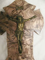 Devotional Antique Cross Crucifix Holy Water Font 