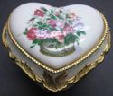 Romantic Vintage Jewelry Trinket Stamp Box w Lit V