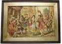 Antique Art Old Tapestry Painting Framed Wall Hang