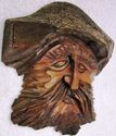  Vintage Folk Art Face Figurine Statue Bush Man Bl