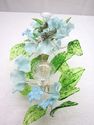 Stunning Vintage Lucite Cellulose Flower Candle Ho