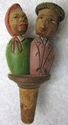 Kissing Couple Animated ANRI Italy Hand Carved Cor