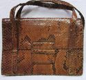 Gorgeous Vintage Brown Snake Skin Leather Purse La