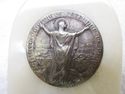 Sm Antique Onyx Marble Silver Jesus Plaque Holy Wa