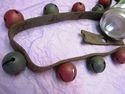 Antique Set Horse Sleigh 11 Bells Vintage Halter L