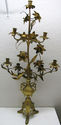 L Antique Gold Flowers Candle Holder Stand Old Ita