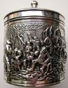 Stunning Ornate Dutch Silver Art Lidded Tea Caddy 