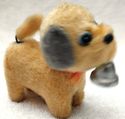 True Vintage Toy Key Wind-up Dog w Bell Old Squeak