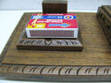 Elaborate Vintage Carved Wood Match Box Cigarette 