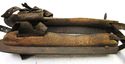 Rustic Primitive Antique Pair Wooden Ice Skates w 