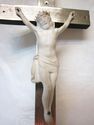 Antique Religious Crucifix Chrome On Stand Cross J