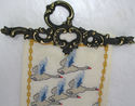 WoW Vintage Needlepoint Bell Pull Tapestry Embroid