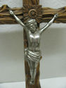 Stunning Antique Religious Wood Cross Crucifix Sil