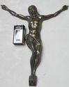 Antique Bronze Holy Christ Corpus Figurine Signed 