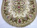 Lg Vintage Italian Gold Brocade Doily Doiley Rug T