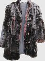 Vintage Women's Ladies Genuine Fur Coat Shiny Blac