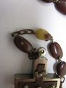 Antique Rosary w Holy Land Relic Olive Seed Beads 