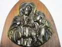 Antique Jesus Christ Holy Communion Metal Plaque S