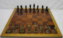 Vintage Staunton Style Wood CHESS & Checker Set In