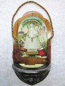 Antique Vintage Holy Water Font Montaigu Madonna  