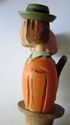 **Vintage Carved wood Mechanical Animated Bottle S